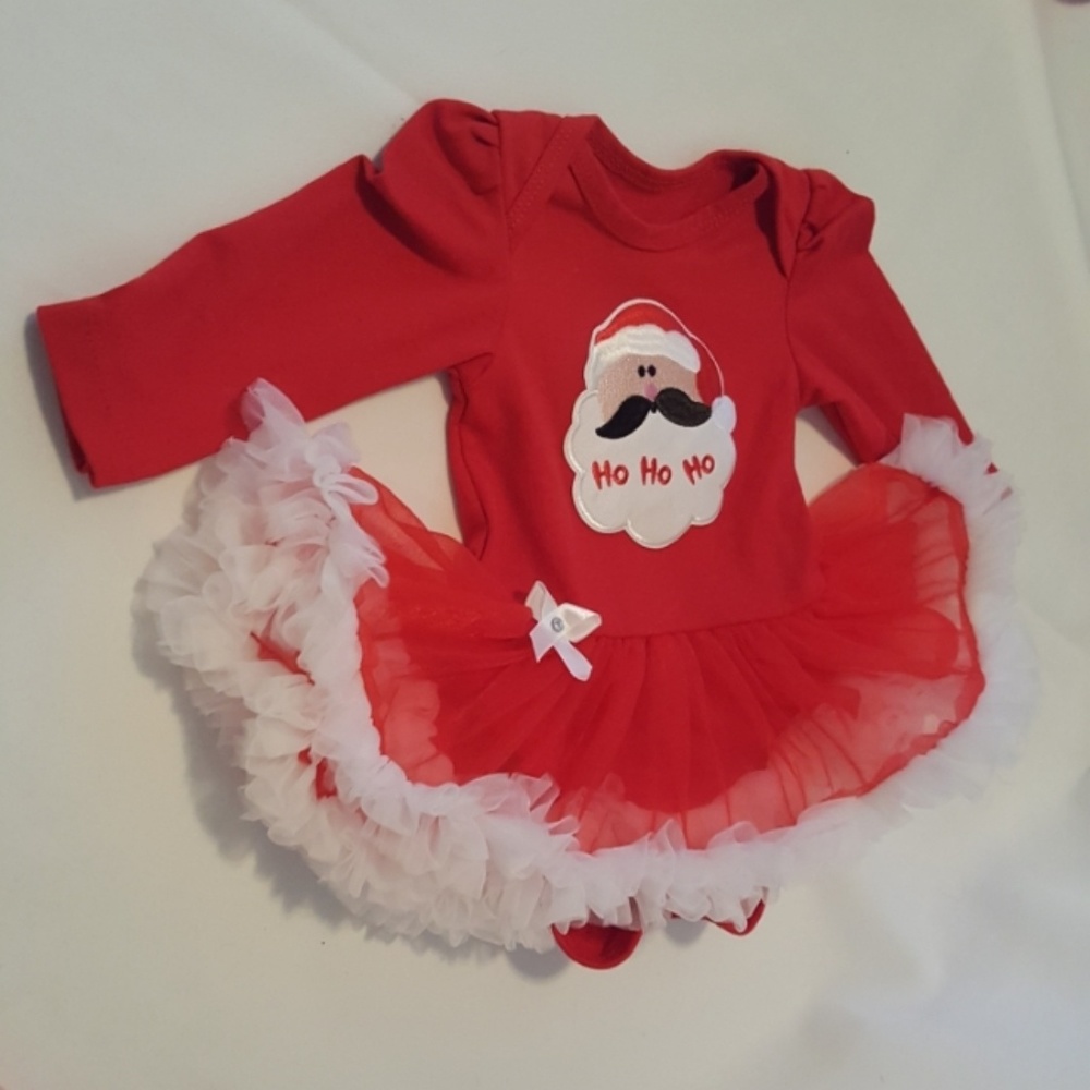 ⬇️ Baby Christmas Santa Tutu Dress 6 Months